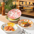 Flower-like internet celebrity household vegetable plate fish plate high-looking ceramic plate creative accessible luxury fruit dessert plate suit combination