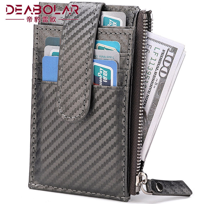 new card bag airtag men's tracker protective case carbon fiber credit card clip wallet wholesale