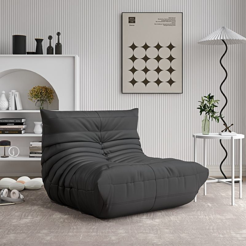 Caterpillar lazy sofa new arrival can lie down and sleep bedroom balcony tatami popular single sofa ins style leather