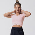 Jinke frisbee sports vest women's outwear high elastic soft and waxy running quick-drying yoga two-wear sports blouse tops women