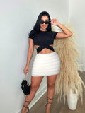 e-commerce women's clothing  fall and winter new arrival imitation fur short skirt zipper filled cotton stuffed fur skirt
