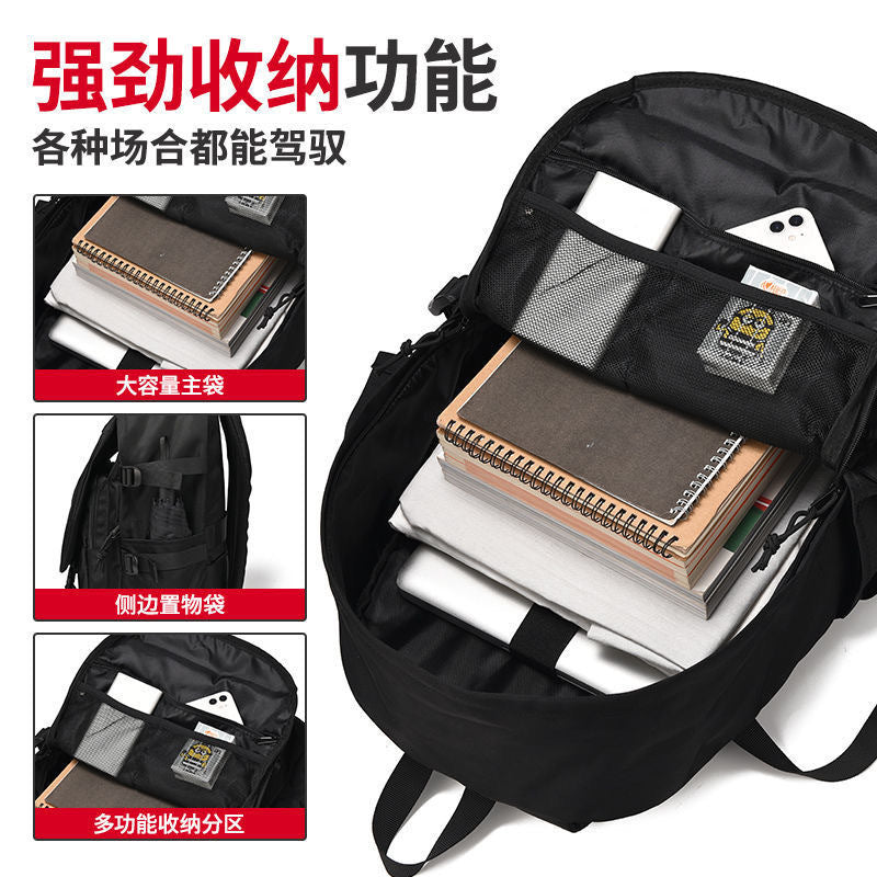 New Korean version backpack fashion couple bag computer junior high school college student schoolbag large capacity smiley face men's and women's backpack