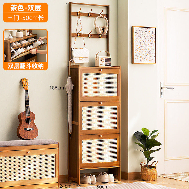 Simple shoe rack household door multi-layer with door dust-proof entry shoe rack shoe cabinet high vertical integrated storage rack