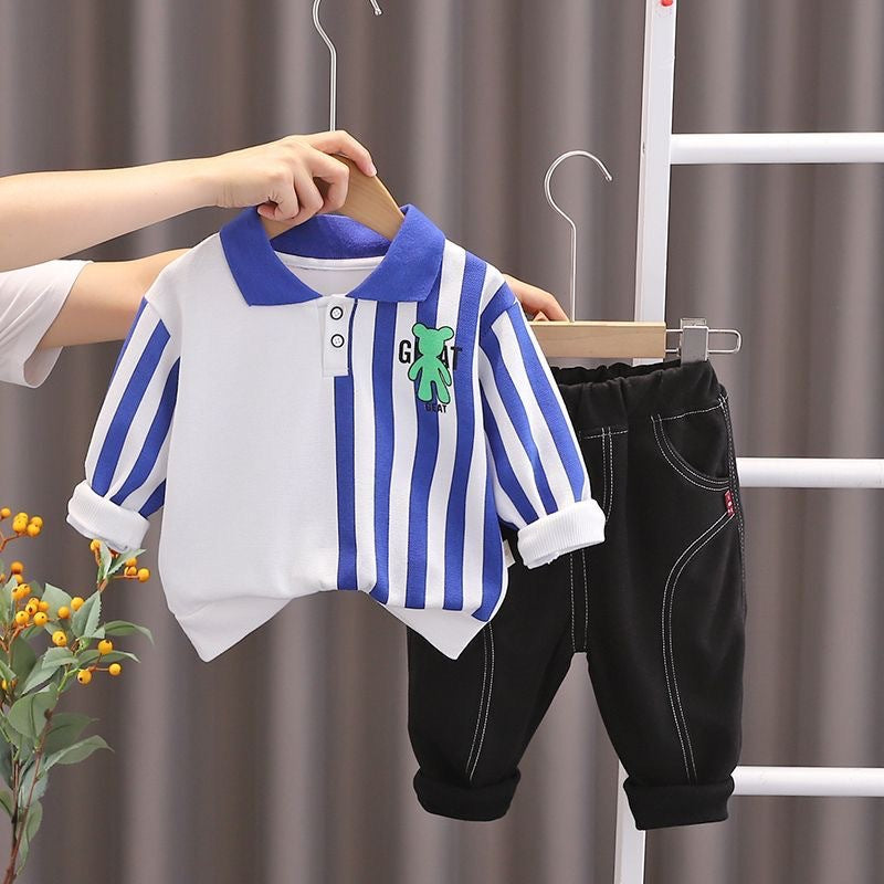 Boys' cool & stylish outfit set -  new arrival: trendy streetwear for baby boys, fashionable kids' hoodie set - wholesale available