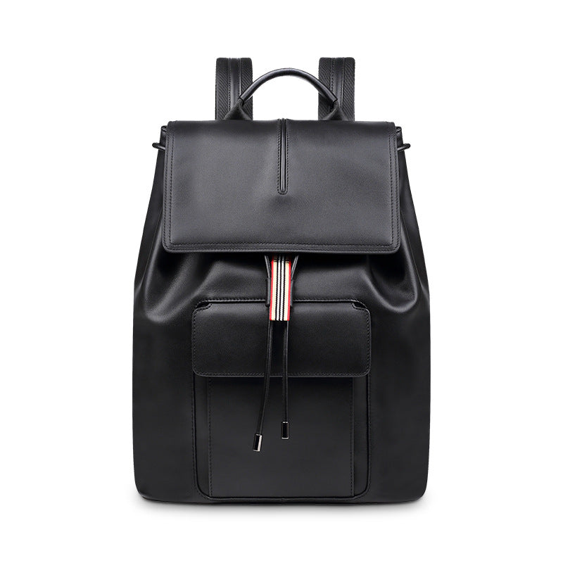 New leather men's bag fashion casual men's backpack large capacity waterproof computer bag first layer cowhide backpack