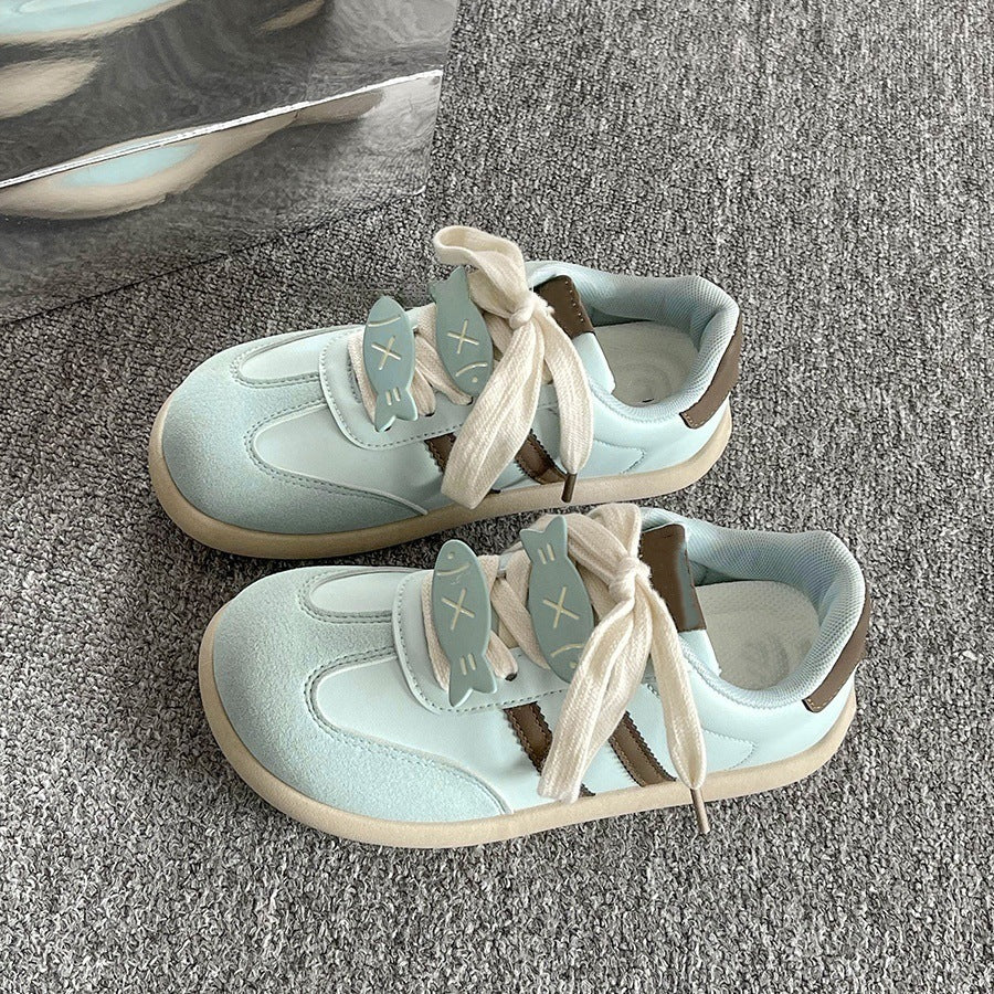 Autumthick solewhite shoes women's 2025new arrival women's easiest for match breathable trendychic shoes retro german training shoes