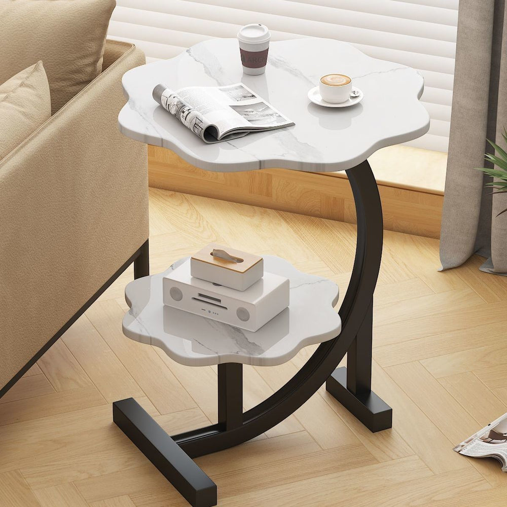 Scandinavian style accessible luxury bedside table bedside storage rack living room sofa side table small coffee table bedside table marble countertop