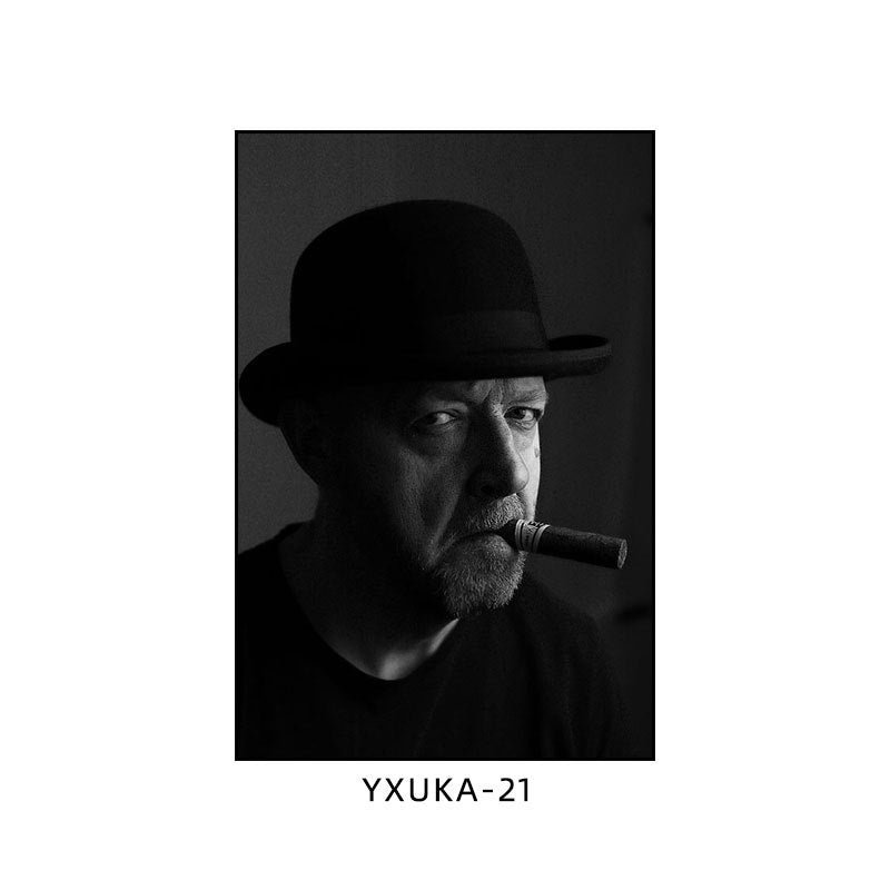 Cigar decorative painting bar clear bar hanging painting smoking retro coffee shop theme restaurant dining hotel box mural