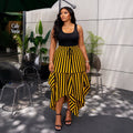 European and american cross-border women's fashion:  summer new arrivals - high-waisted, printed, tie-waist, slim-fit, asymmetrical maxi skirt