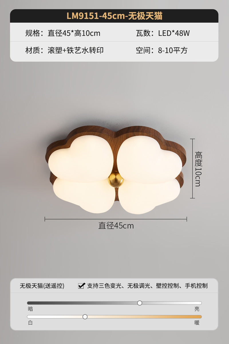 Medieval style Cream style bedroom light Ceiling light French retro wabi wind eye protection Children's room Master bedroom room lighting