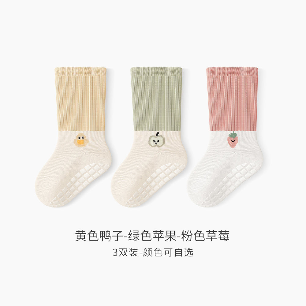 Baby elephant baby socks combed cotton breathable dot glue non-slip floor socks spring autum cartoon boneless infant socks