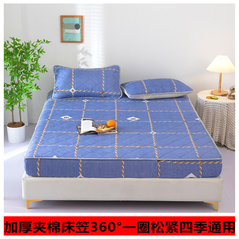 Machine washable single piece thickened bed cover quilted simmons bed protector new arrival protective cover neutral cotton bed sheet bed cover