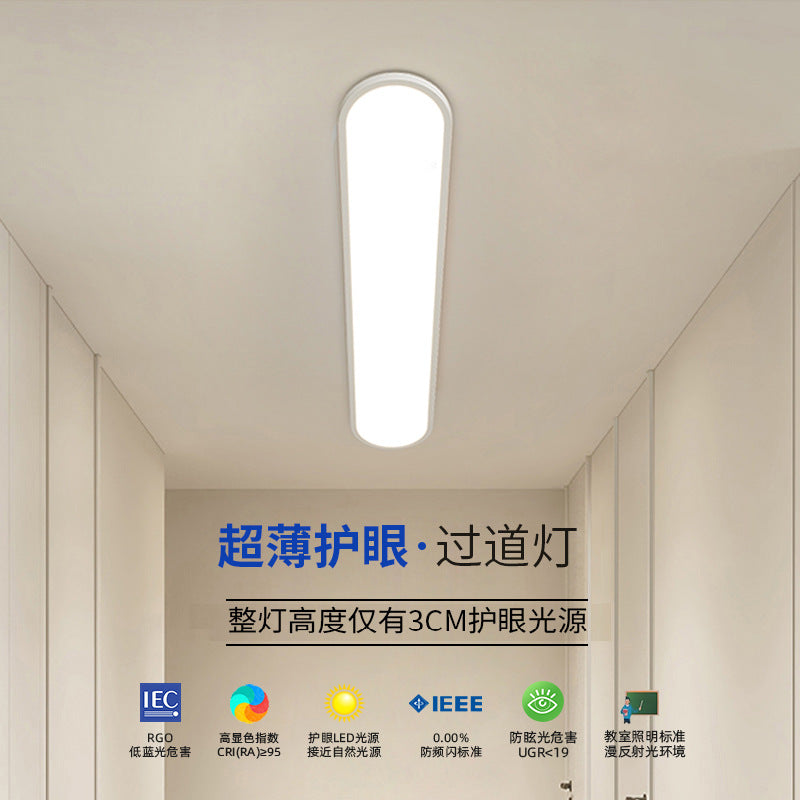 Ultra-thin ceiling light Long corridor aisle light Entry balcony light Simple cloakroom Bedroom Minimalist entrance light