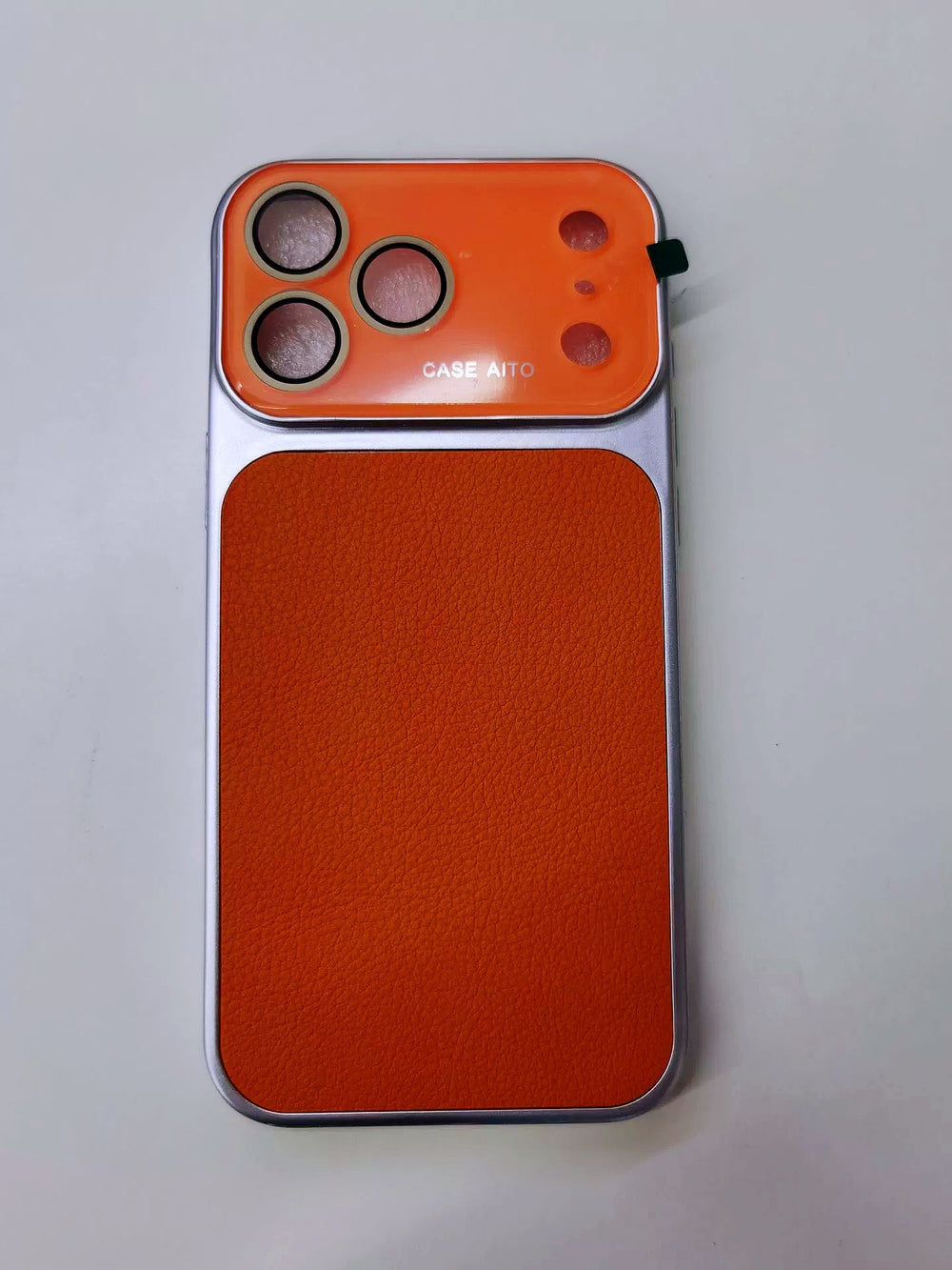 Suitable for iphone17pro lens large window lychee leather pattern mobile phone case apple 15 business case lychee pattern