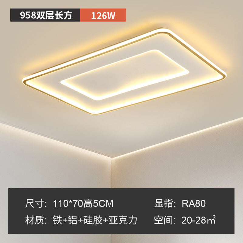 Eye protection ceiling light led living room main light bedroom modern simple atmospheric lighting rectangular whole house Zhongshan lamps