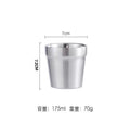 304 korean style stainless steel double-walled drinking cup - gold bbq restaurant beer mug - stepped gold tiered cup - cold drink cup