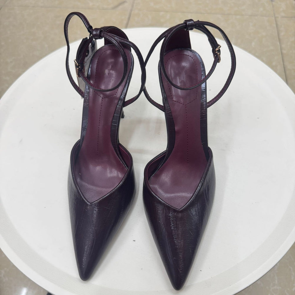 Spain 2026 spring new arrivals: sexy pointed-toe pumps, patent leather-effect slingback stilettos