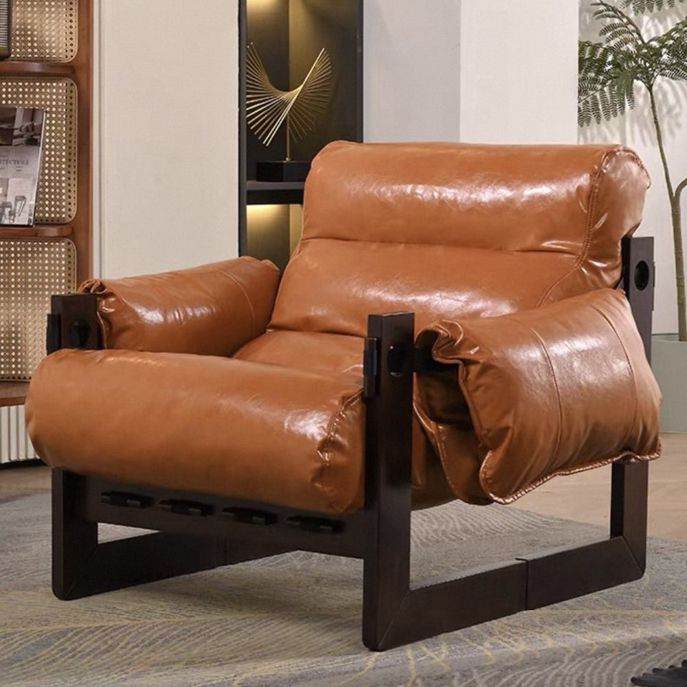 People sofa chair jersey island chair living room medieval style leather sofa chair casual lazy chair solid wood retro lounge chair