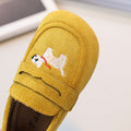 Girls' leather shoes - new autumn  korean style, trendy cartoon embroidered birkenstock-style soft sole flats for baby girls
