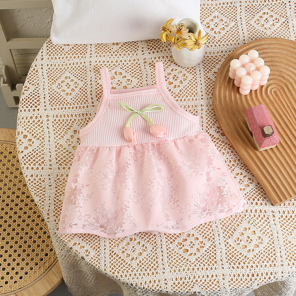 Infant and toddler summer clothing, lightweight rompers, baby onesies, stylish outfits, full-month celebration dresses, princess-style 100-day celebration gowns, summer clothes