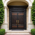 Zinc alloy villa door double door rural self-built house entrance door anti-theft door entrance for home cast aluminum double door