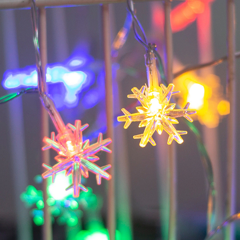 Wholesale Snowflake Light String Gypsy Flash Light Christmas Decoration LED Light String Wedding Festival Small Lantern String Light