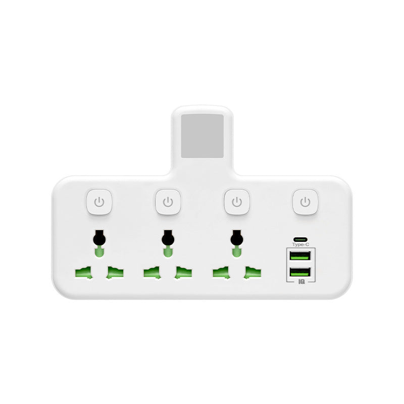 British standard hong kong version conversion plug pd fast charging usb with light multi-function converter singapore british standard european standard american standard