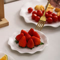 European-style embossed ceramic double-layer serving tray - perfect for home, snacks, desserts, cakes, creative wedding decor, living room, and pastry presentation