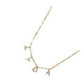 Hot-selling european and american diamond-studded 26-letter necklace, cuban chain, clasp chain, pearl necklace, diy name accessories
