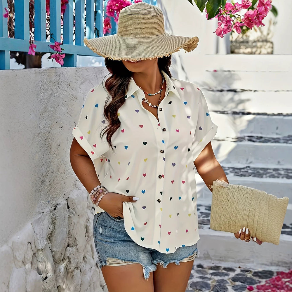 wholesale women's short-sleeved shirts, trendy shirt with hot-selling cross-border print designs, dropshipping available