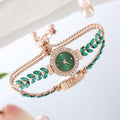 New women's quartz watch with rhinestone accents, small dial, delicate bracelet, adjustable band, fashion jewelry quartz watch - in stock