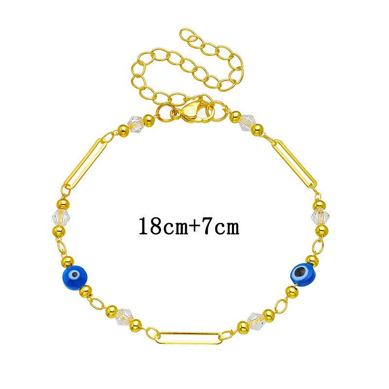 European and american cross-border colorful bracelet bracelet women's niche style casual creative classy metal pendant hand jewelry wholesale