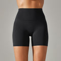 Spring/summer new solid color yoga shorts - double-sided brushed, high-waisted, stretchy, activewear, fitness, 3/4 length yoga pants for women