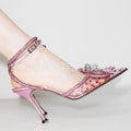 personalized high-heeled sandals bows rhinestone women's shoes stiletto pointed high heels fashion women's cross-border exclusive supply