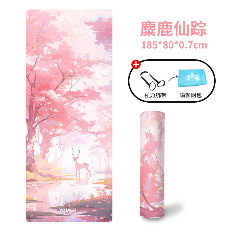 2024 new high-value yoga mat - non-slip, women's, extra wide 80cm, fitness shock absorption, thickened, soundproof yoga mat - tpe