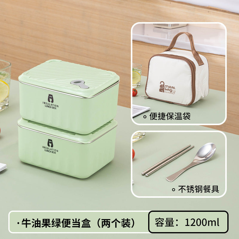 304 stainless steel lunch box - microwave safe, food-grade, airtight container for home use - perfect for fruits and meals