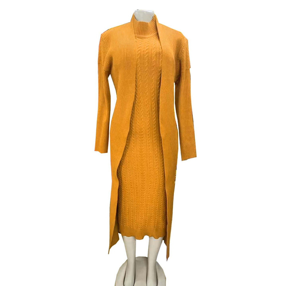 supply of african women's clothing plus sizeknittingdresslongoutwearthickenedtwo-piece set