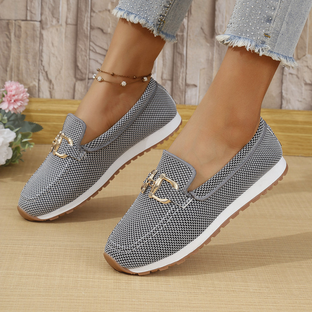 new cross-border casual women's flats - spring solid color round toe low-cut european and american soft sole work shoes, loafers