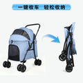 Medium-sized double pet stroller, foldable dog stroller, lightweight and portable dog carrier, suitable for cats and small breeds like corgis