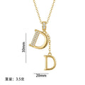 fashion best selling copper inlaid zirconium letter necklace women's light luxury niche style easiest for match non-fading titanium steel clavicle chain jewelry