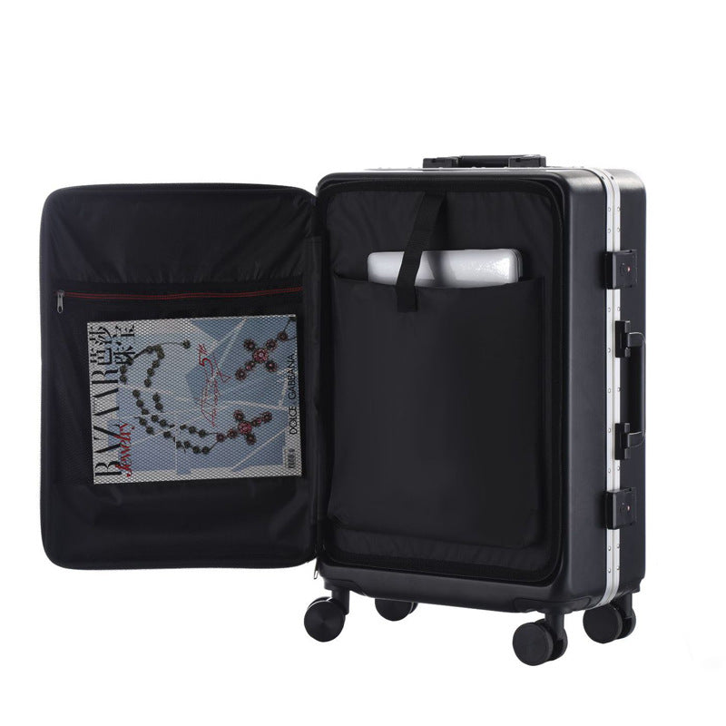 Customized logo suitcase for boys 24-inch new universal wheel aluminum frame trolley case for women 20 durable and strong password box