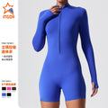 European and american cross-border new solid color yoga bodysuit one-piece dance training sports fitness bodysuit leotard