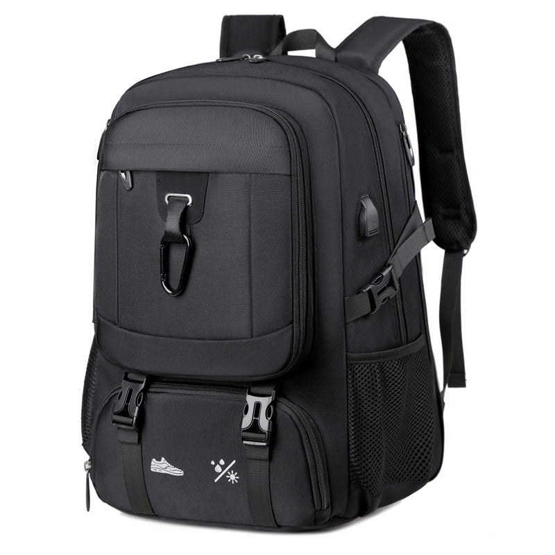 Cross-border backpack backpack men's large-capacity expansion with shoe compartment outdoor sports backpack short-trip backpack