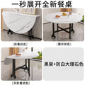 Foldable dining table - large round table for living room, multi-functional home dining table, collapsible simple small apartment round dining table