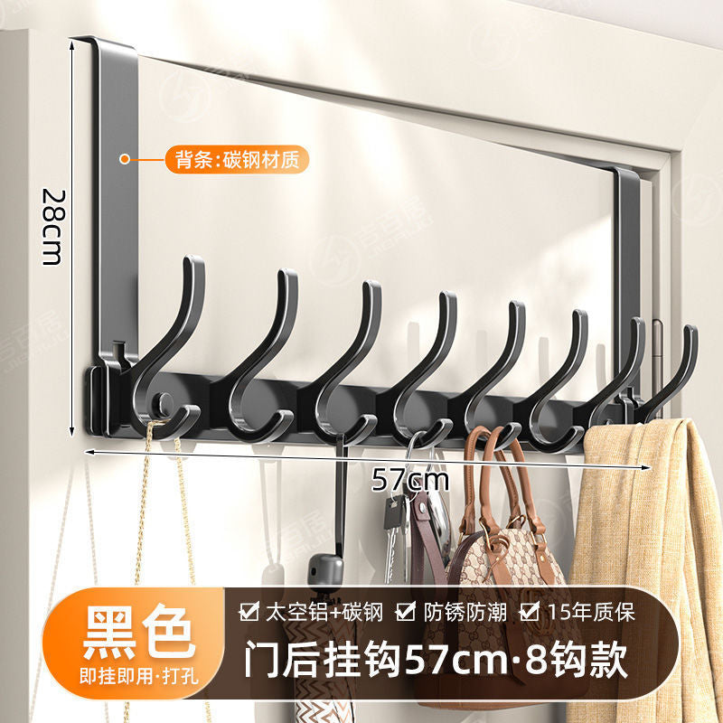 Over-the-door hook wall mount hanger - no drilling required - kitchen & bathroom damage-free storage organizer - clothes hanger & organizer