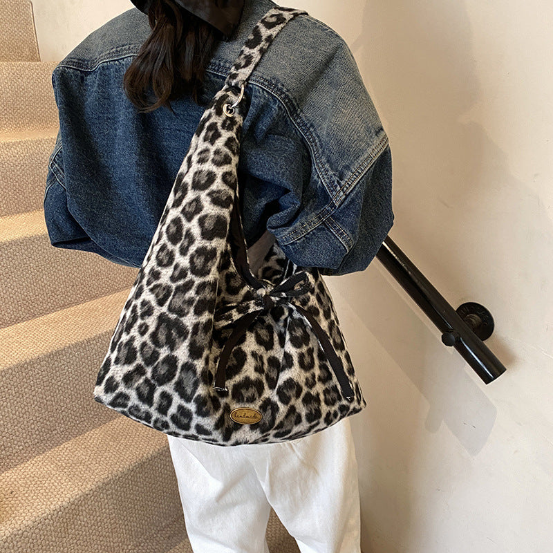 New Lazy Style Student Class Shoulder Bag Double Sided Fashion Canvas Bag Underarm Bag Casual Versatile Tote Bag