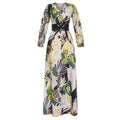 Amazon  african plus size women's vacation beach dress slimming tall maxi dress ruffle print dress