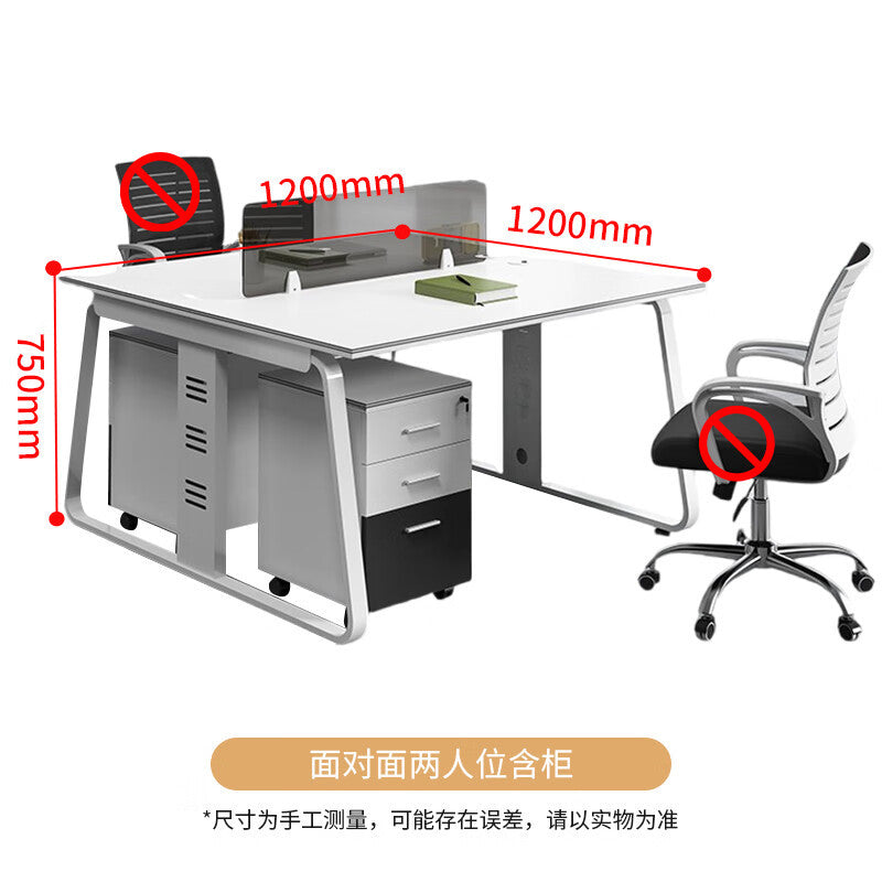 Saint li office desk - modern minimalist workstation for employees, computer desk with screen partition