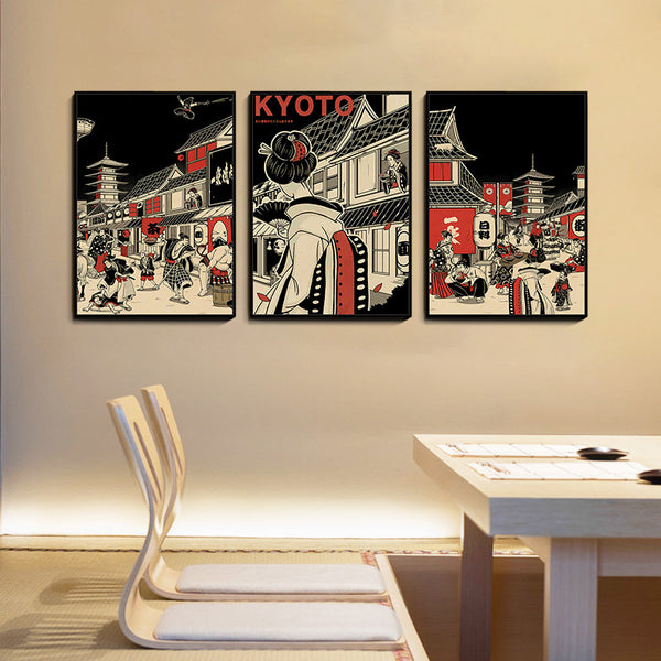 Ukiyo-e painting lady Japanese painting Japanese style hanging painting Sushi shop decorative painting tatami role play tabletop game wall painting