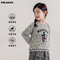 Girls' cartoon print top - new fashionable and versatile autumn long-sleeve sweet style t-shirt base layer - wholesale